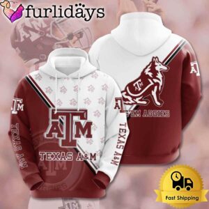 NCAA Texas A&ampm Aggies Football Gig ‘Em Aggies 3D Hoodie