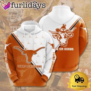 NCAA Texas Longhorns Football Hook ‘Em Horns 3D Hoodie