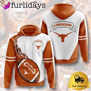 NCAA Texas Longhorns Football Logo Team 3D Hoodie