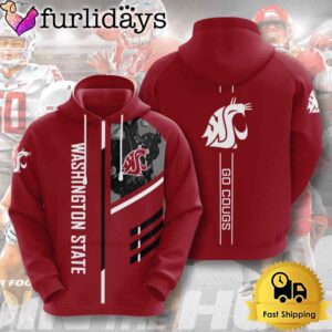 NCAA Washington State Cougars Usa Go Cougs All Over Print Hoodie