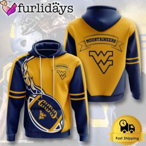 NCAA West Virginia Mountaineers Football Logo Team 3D Hoodie