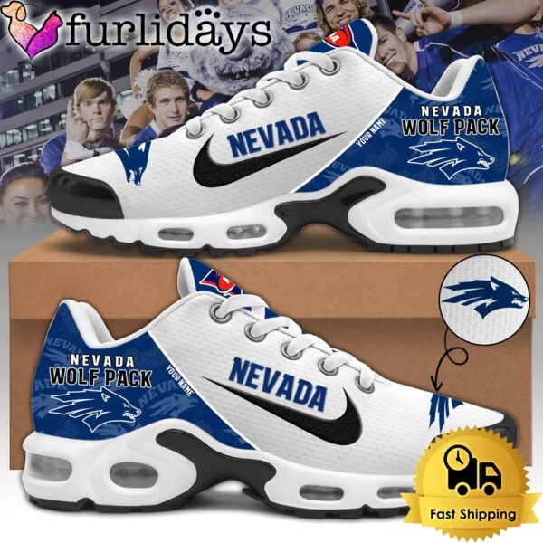 Nevada Wolf Pack Football Mascot Symbol Custom Air Max Plus Shoes