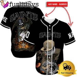 New Orleans Saints Skull Halloween Custom…