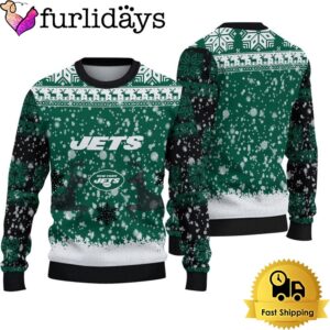 New York Jets Reindeer Football Ugly…