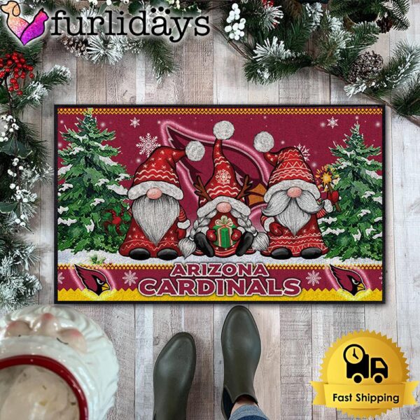 NFL Arizona Cardinals Christmas Gnomes Doormat