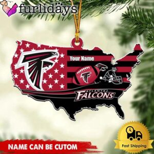 NFL Atlanta Falcons American Flag Logo…