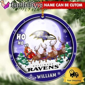 NFL Baltimore Ravens Santa And Reindeers…