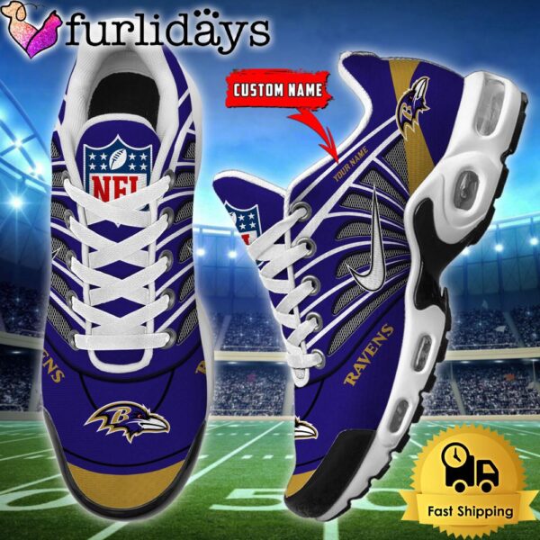 NFL Baltimore Ravens Sport Football Logo Custom Air Max Plus Shoes