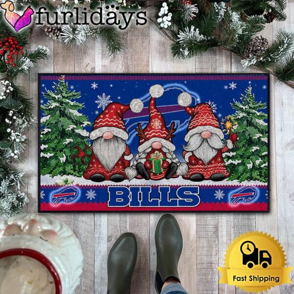 NFL Buffalo Bills Christmas Gnomes Doormat