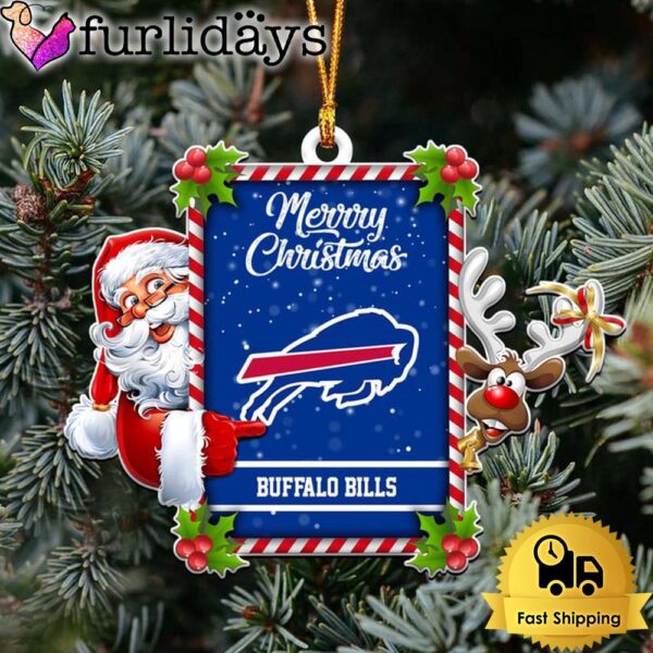 NFL Buffalo Bills Santa Claus Merry Christmas Ornament