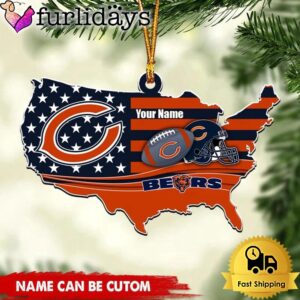 NFL Chicago Bears American Flag Logo…