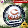 NFL Chicago Bears Santa And Reindeers Logo Team Custom Christmas Ornament