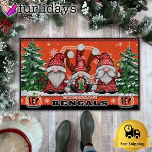 NFL Cincinnati Bengals Christmas Gnomes Doormat