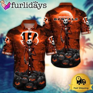 NFL Cincinnati Bengals Halloween Jack Hawaiian…