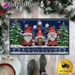 NFL Dallas Cowboys Christmas Gnomes Doormat