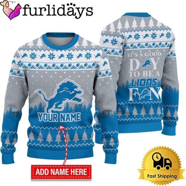 NFL Detroit Lions It’s A Good Day To Be A Fan Ugly Christmas Sweater