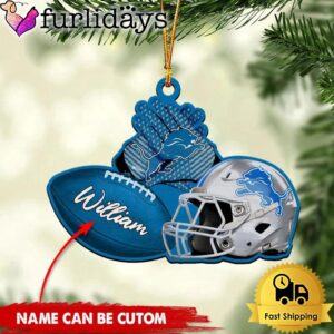 NFL Detroit Lions Rugby And Helmet…