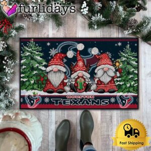 NFL Houston Texans Christmas Gnomes Doormat