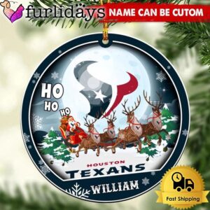 NFL Houston Texans Santa And Reindeers…