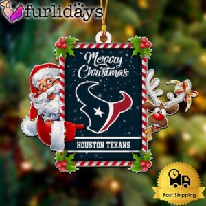 NFL Houston Texans Santa Claus Merry Christmas Ornament