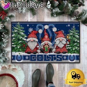 NFL Indianapolis Colts Christmas Gnomes Doormat