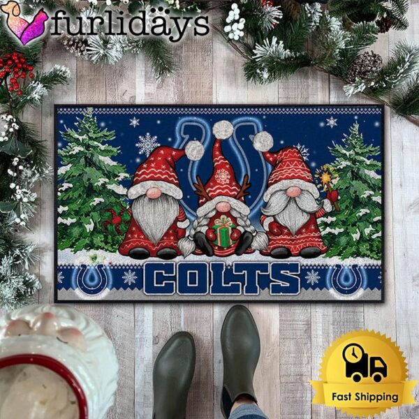 NFL Indianapolis Colts Christmas Gnomes Doormat