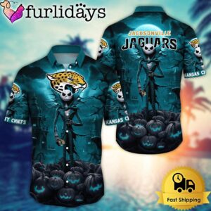 NFL Jacksonville Jaguars Halloween Jack Hawaiian…