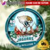 NFL Jacksonville Jaguars Santa And Reindeers Logo Team Custom Christmas Ornament