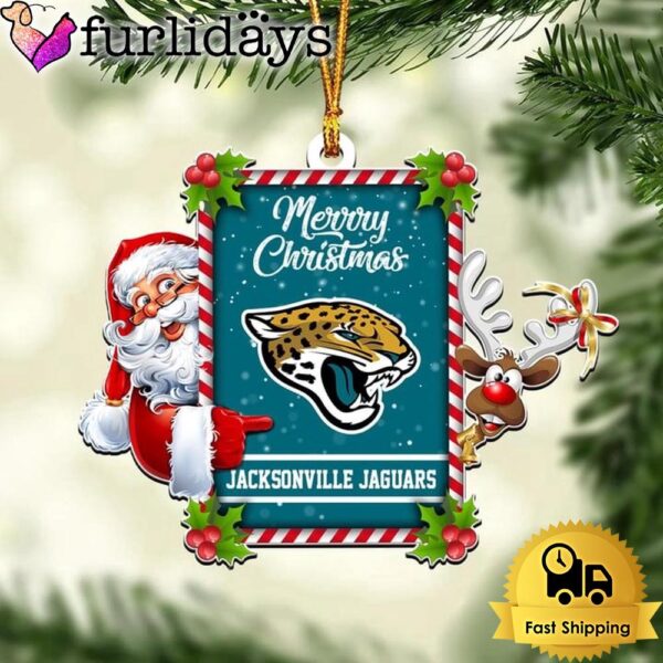 NFL Jacksonville Jaguars Santa Claus Merry Christmas Ornament