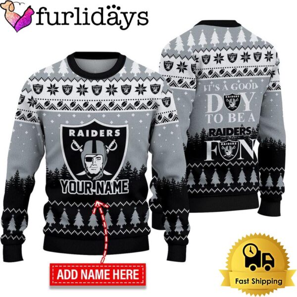 NFL Las Vegas Raiders It’s A Good Day To Be A Fan Ugly Christmas Sweater