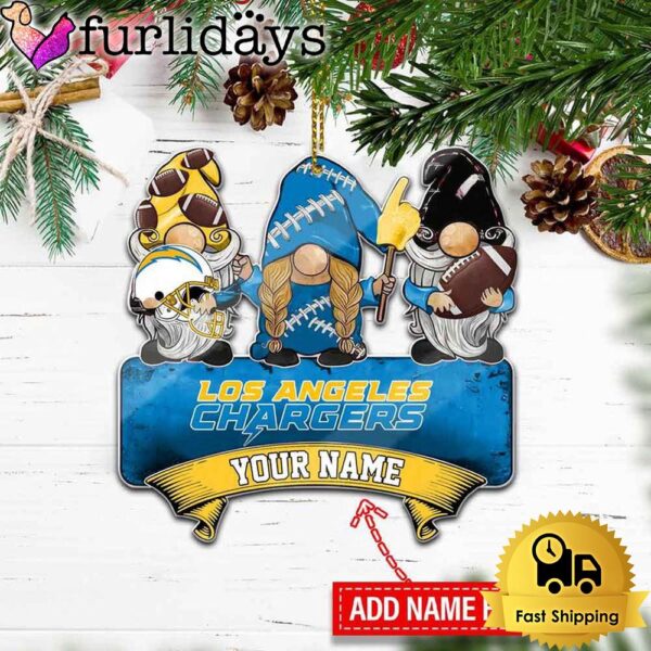 NFL Los Angeles Chargers Custom Gnome Christmas Ornament