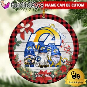 NFL Los Angeles Rams Football 3 Gnome Custom Christmas Ornament