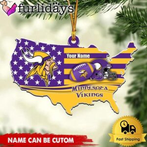 NFL Minnesota Vikings American Flag Logo…