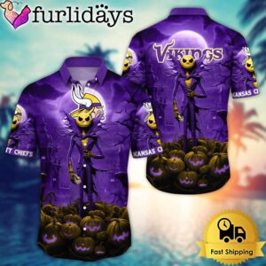 NFL Minnesota Vikings Halloween Jack Hawaiian Shirt