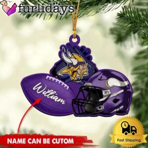 NFL Minnesota Vikings Rugby And Helmet…