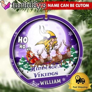 NFL Minnesota Vikings Santa And Reindeers…