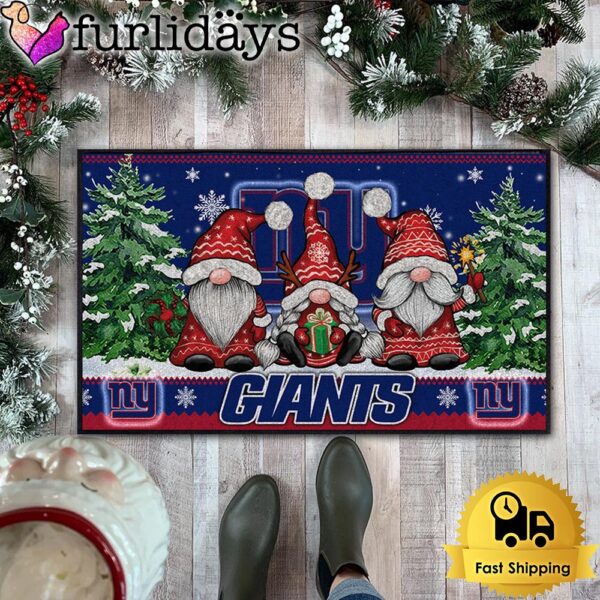 NFL New York Giants Christmas Gnomes Doormat