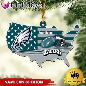 NFL Philadelphia Eagles American Flag Logo…