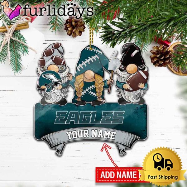 NFL Philadelphia Eagles Custom Gnome Christmas Ornament