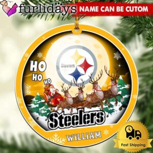 NFL Pittsburgh Steelers Santa And Reindeers…