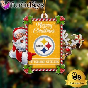 NFL Pittsburgh Steelers Santa Claus Merry Christmas Ornament