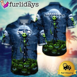 NFL Seattle Seahawks Halloween Jack Hawaiian…