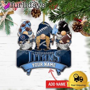 NFL Tennessee Titans Custom Gnome Christmas Ornament