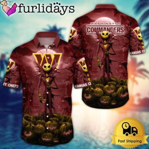 NFL Washington Commanders Halloween Jack Hawaiian…