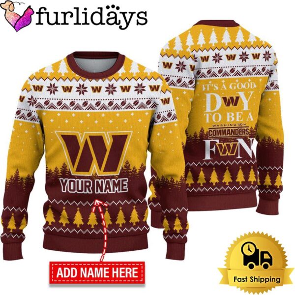 NFL Washington Commanders It’s A Good Day To Be A Fan Ugly Christmas Sweater