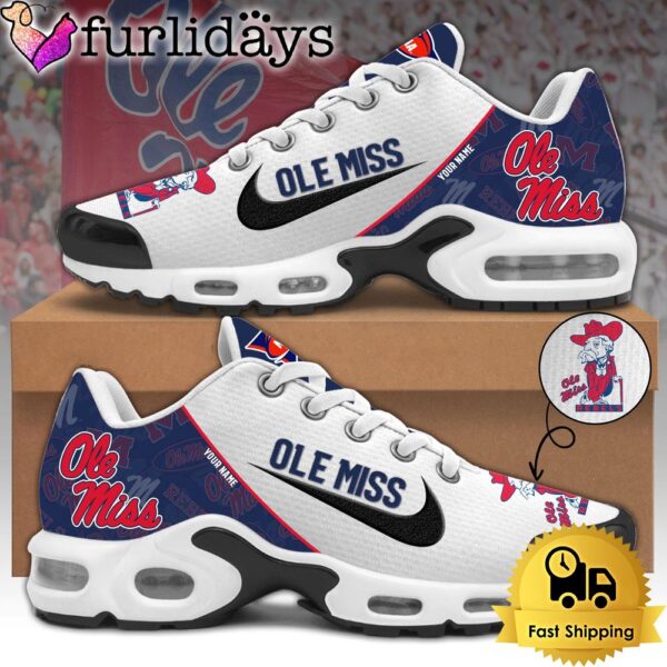 Ole Miss Rebels Football Mascot Symbol Custom Air Max Plus Shoes