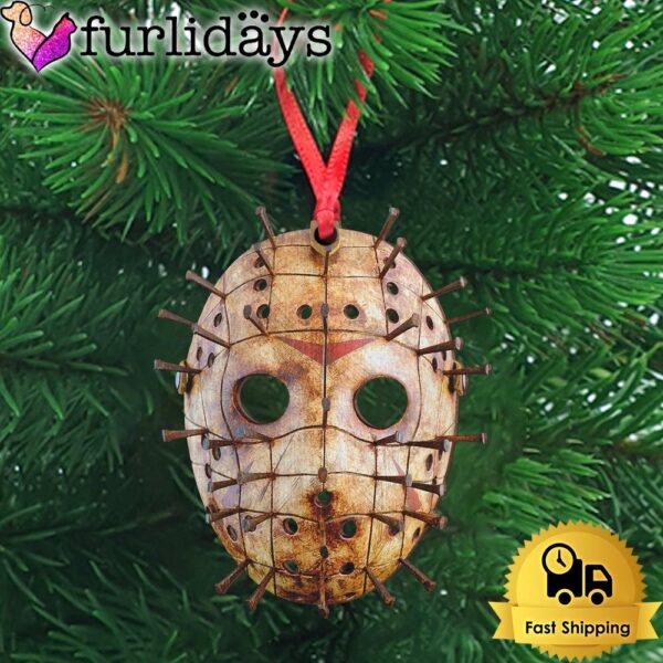 Pinned Mask Jason Voorhees Wooden Ornament