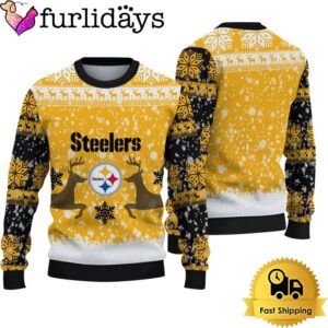 Pittsburgh Steelers Reindeer Football Ugly Christmas…