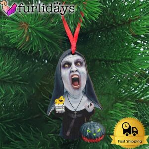 Screaming Nun Wooden Ornament