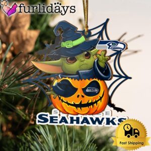 Seattle Seahawks Baby Yoda Pumpkin Halloween…